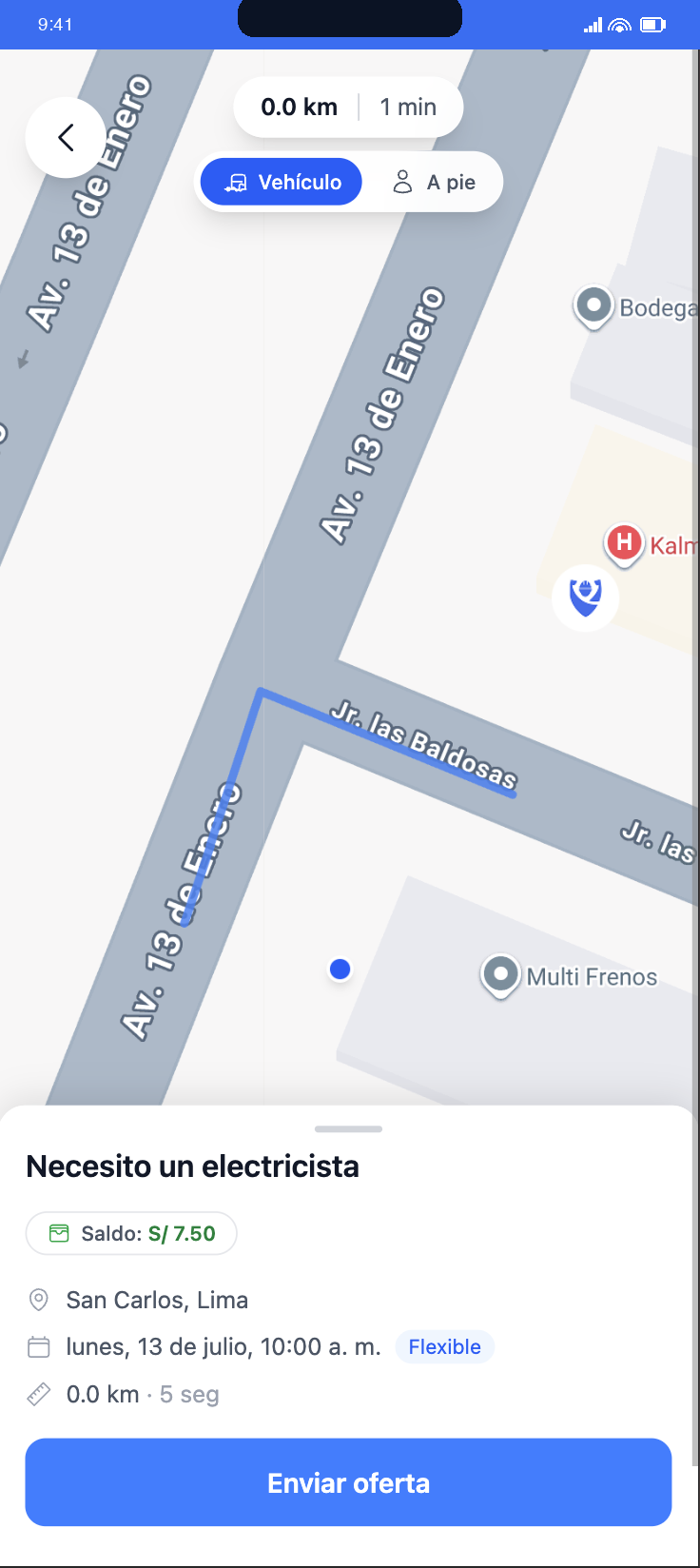 Solicitud disponible para un profesional en Kollana